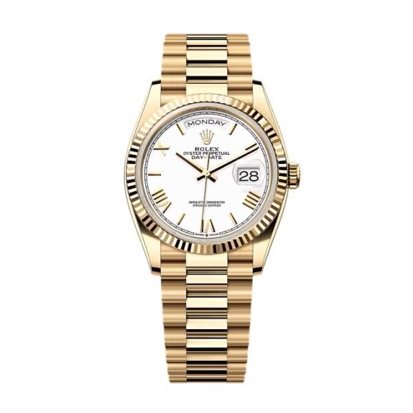 Superclone Rolex Day-Date White Dial 128238-0113 36 mm