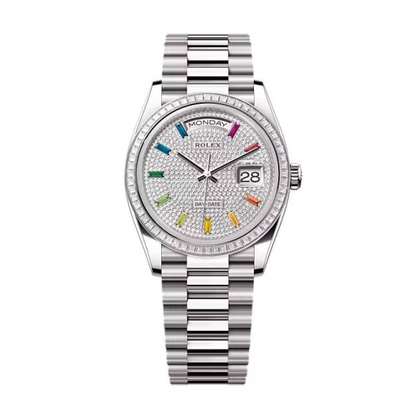 Superclone Rolex Day-Date Diamond-Paved Dial 128399tbr-0005 36 mm
