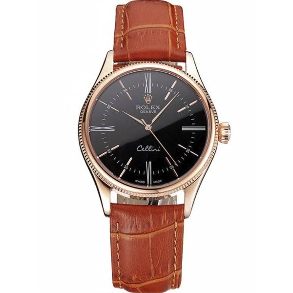 Superclone Rolex Cellini Black Dial REP016794