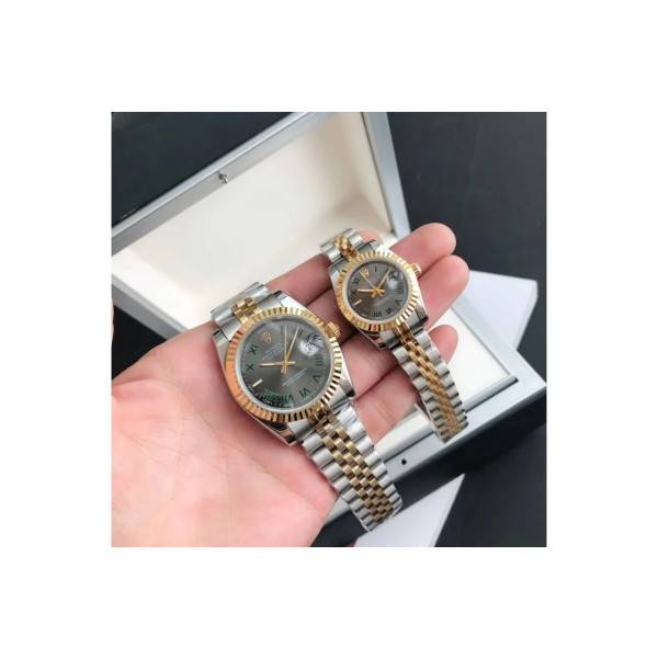 CollectRolex Datejust RG/SS Jub Grey/Rmn 36/28 mm