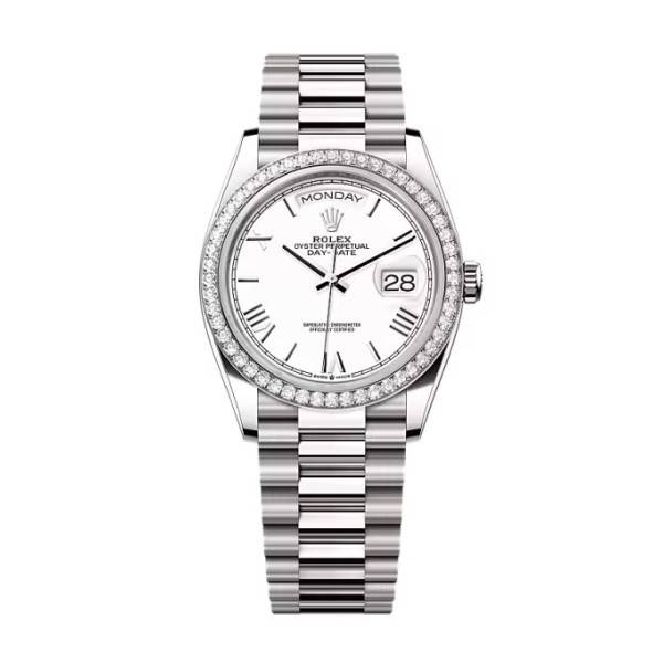 Superclone Rolex Day-Date White Dial 128349rbr-0043 36 mm
