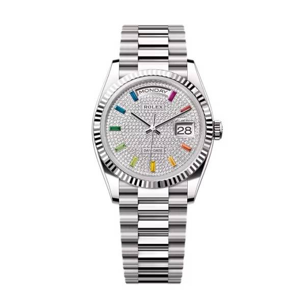 Superclone Rolex Day-Date Diamond-Paved Dial 128239-0019 36 mm