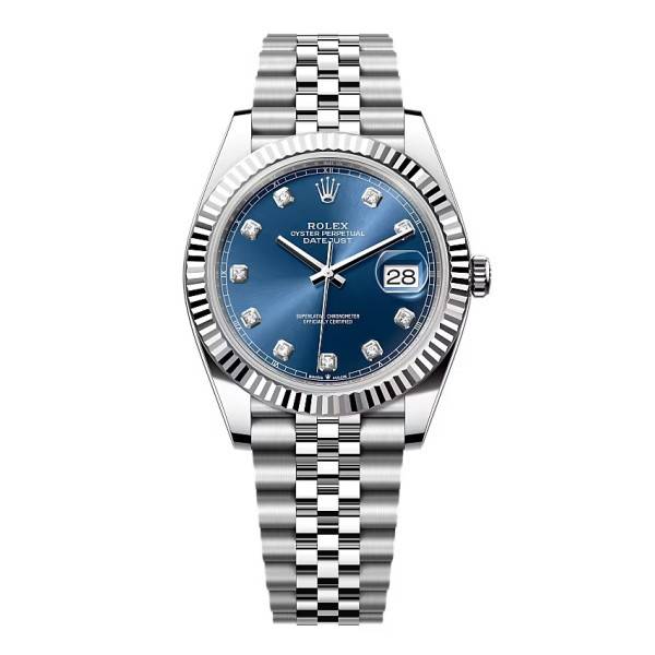 Rolex Datejust Bright Blue Diamond Dial 126334-0016 41 mm
