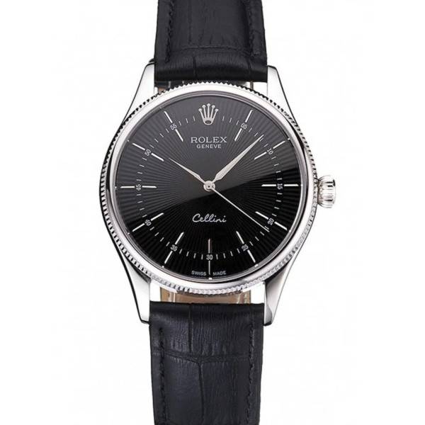 Superclone Rolex Cellini Black Dial REP016809