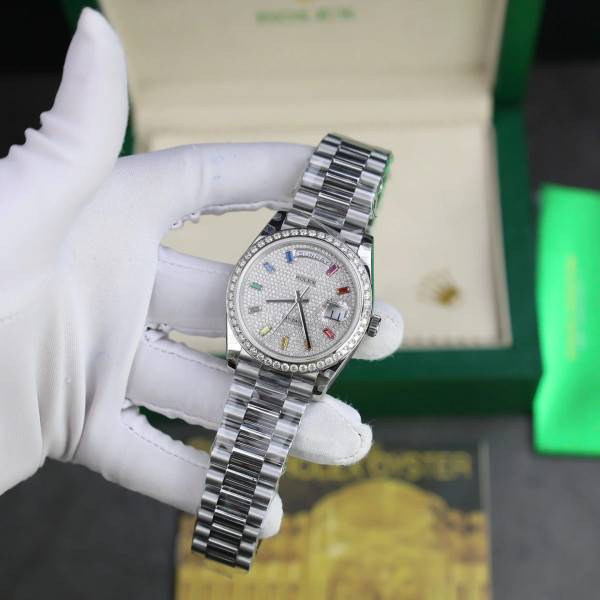 Superclone Rolex Day-Date Diamond-Paved Dial 128349rbr-0006 36 mm