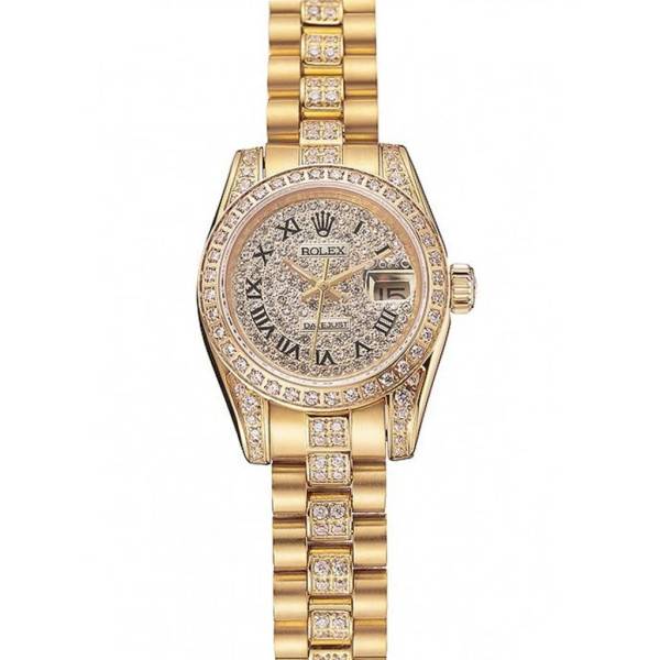 Superclone Rolex Datejust Gold Dial 1453955 21 mm