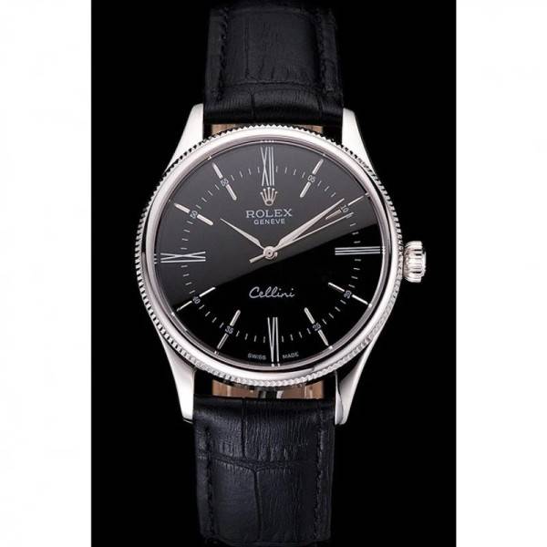 Superclone Rolex Cellini Black Dial REP016804
