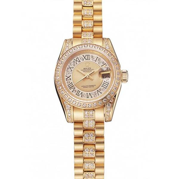 Superclone Rolex Datejust Gold Dial 1453953 21 mm