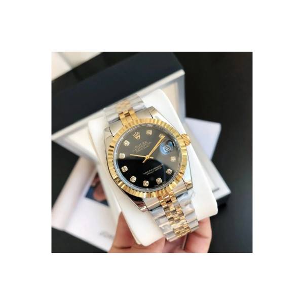 CollectRolex Datejust RG/SS Jub Black/Dia 36/28 mm