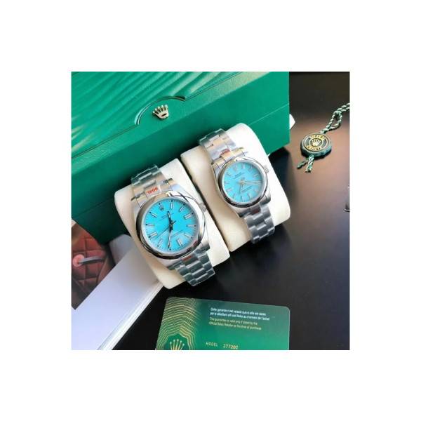 CollectRolex Oyster Perpetual SS/SS Tiffany Blue/Stk 31/41 mm