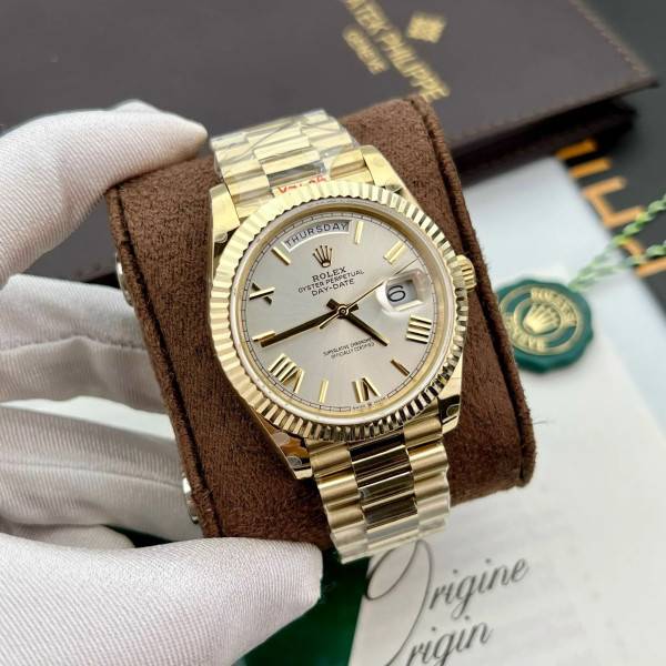 Superclone Rolex Day-Date Silver Dial 228238-0002 40 mm