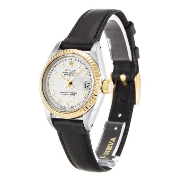 CollectRolex Lady-Datejust White Dial 69173 Leather 26 mm