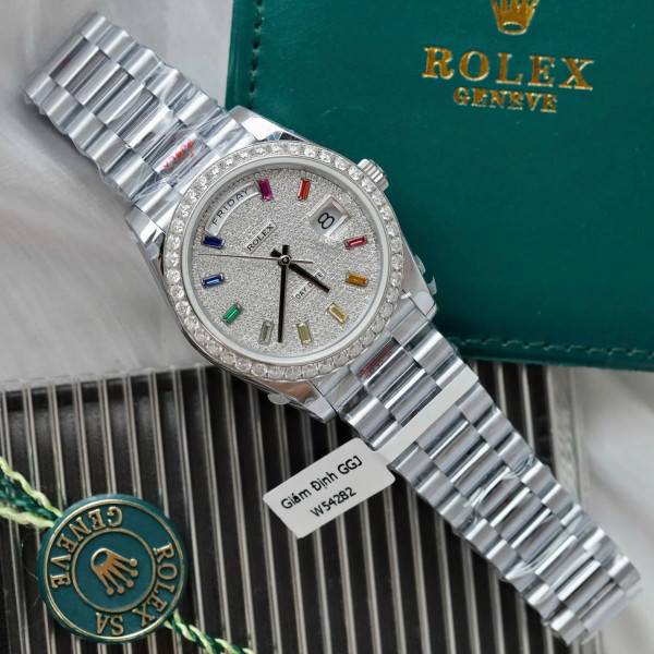 Superclone Rolex Day-Date Diamond-Paved Dial 128399tbr-0005 36 mm