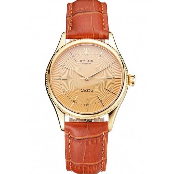 Superclone Rolex Cellini Gold Dial REP016808