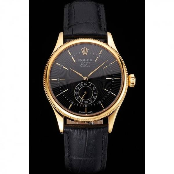 Superclone Rolex Cellini Black Dial REP016806