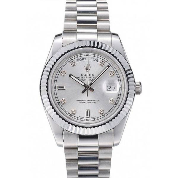 Superclone Rolex Day-Date Silver Dial 41995 40 mm