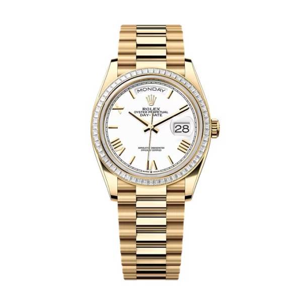 Superclone Rolex Day-Date White Dial 128398tbr-0026 36 mm
