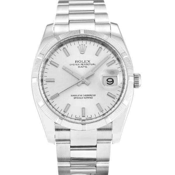 CollectRolex Oyster Perpetual Date Silver Dial 115210 34 mm