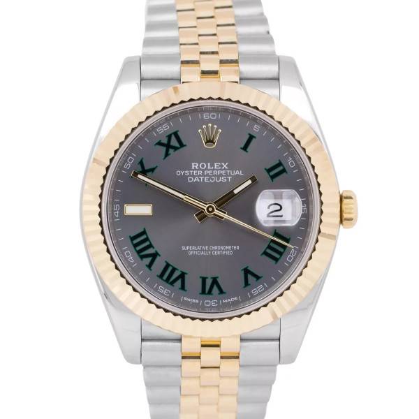 Rolex Datejust Rhodium Dial 126333 “Wimbledon” Flutted/Jubilee 41 mm
