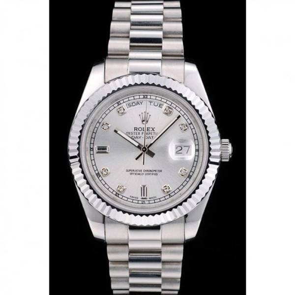 Superclone Rolex Day-Date Silver Dial 41995 40 mm