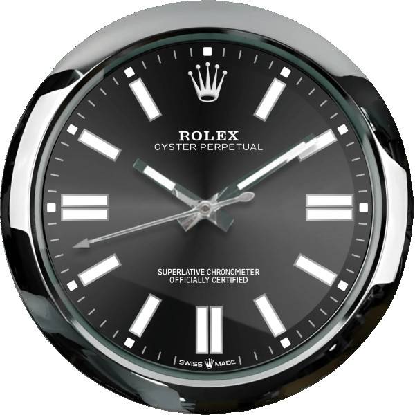ROLEX WALL CLOCK – OYSTER PERPETUAL BLACK