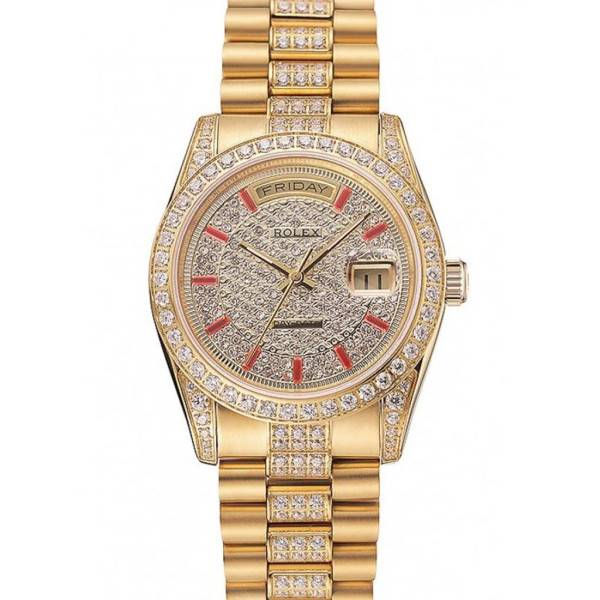 Superclone Rolex Day-Date Gold Dial 1453960 37 mm