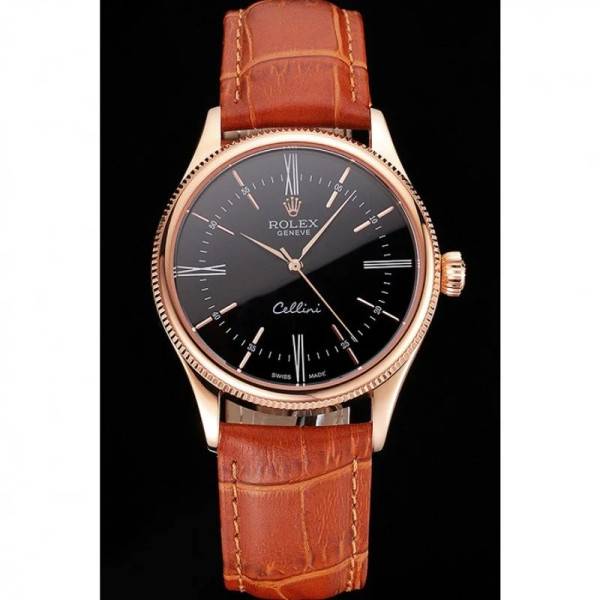 Superclone Rolex Cellini Black Dial REP016794