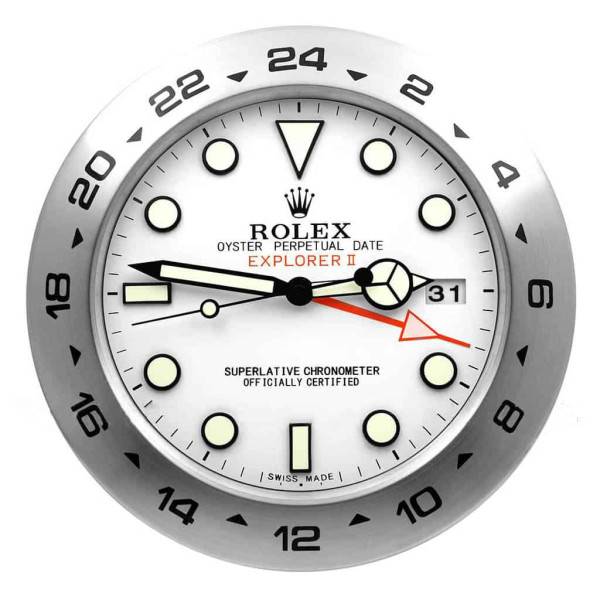 ROLEX WALL CLOCK – EXPLORER 2 WHITE
