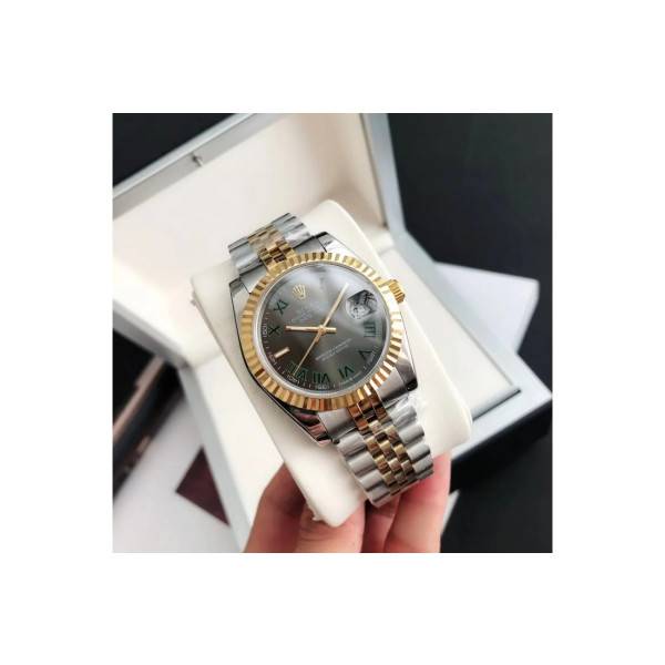 CollectRolex Datejust RG/SS Jub Grey/Rmn 36/28 mm