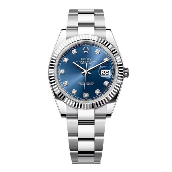 Rolex Datejust Bright Blue Diamond Dial 126334-0015 41 mm